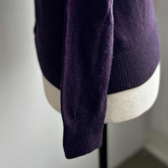 Banana Republic Rosettes & Sequins Embellished Deep Grape Merino Cardigan – US S - Picture 7 of 11
